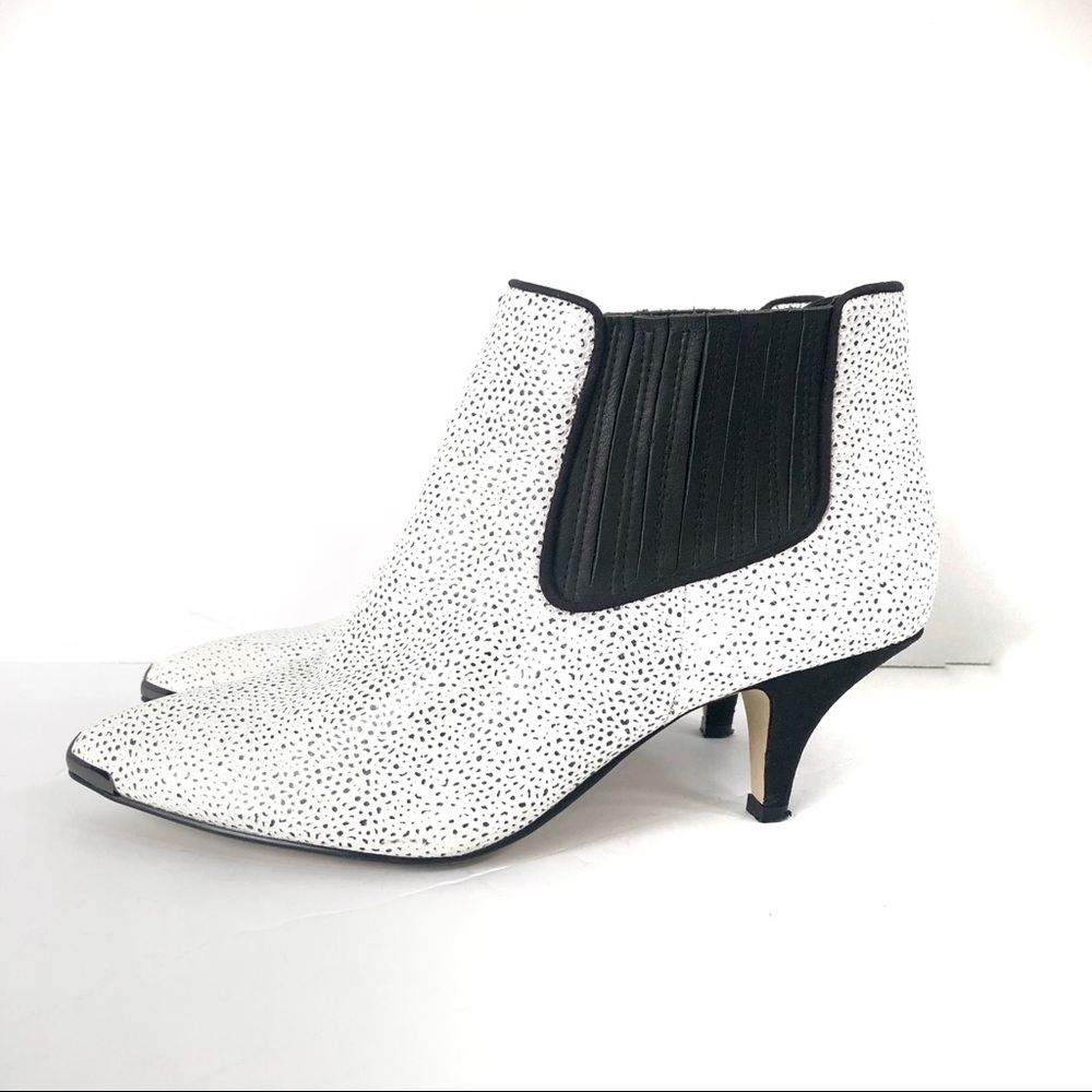 TopShop White Speckled Leather Ankle Boot